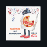 Grappig Pizza Feest Servet<br><div class="desc">Cool Pizza bezorgdoos gewoon Chill'n.</div>