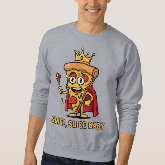 🔥 Grappig Pizza King Sweatshirt (Voorkant)