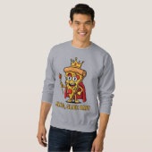 🔥 Grappig Pizza King Sweatshirt (Voorkant volledig)