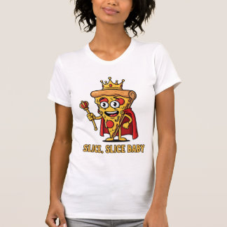 👑 Grappig Pizza King T-shirt – Slice Baby