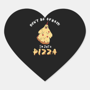 Grappig pizza kostuum Halloween Party Hart Sticker
