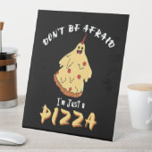 Grappig pizza kostuum Halloween Party Reclamebord Met Voetstuk (Insitu)