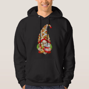 Grappig Pizza Lover Gnome Schattige Pizza Pattern Hoodie