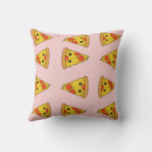 Grappig pizza patroon cute roze kinderen pepparoni kussen (Achterkant)