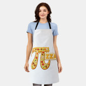 Grappig Pizza Pi-dag T-shirt – Cheesy wiskundelief Schort (Gedragen)