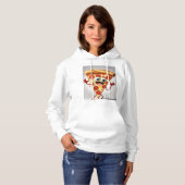 Grappig Pizza Snee T-Shirt - Schattig Antropomorfi (Voorkant volledig)