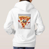Grappig Pizza Snee T-Shirt - Schattig Antropomorfi (Achterkant)