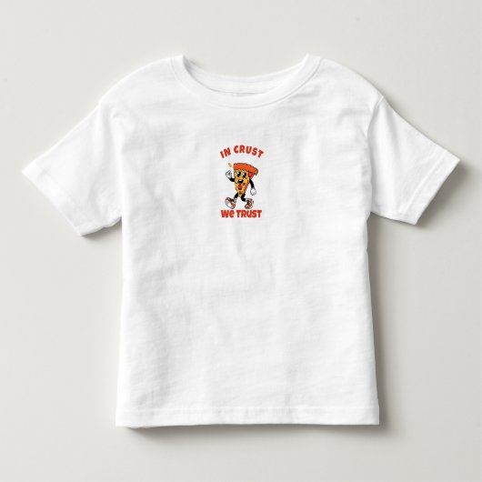 Grappig Pizza T-shirt – In Crust We Trust Grafisch (Voorkant)
