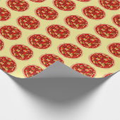 Grappig pizzapatroon Birthday party wrappaper Cadeaupapier (Hoek)