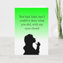 Grappig plagerig, beledigend gefeliciteerd