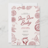 Grappig plakje baby pizza baby shower kaart (Voorkant)