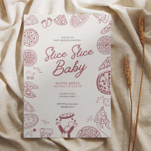 Grappig plakje baby pizza baby shower kaart