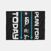 Grappig plan voor vandaag Camping Kamp Kampeerder Fleece Deken (Voorkant (Horizontaal))