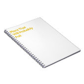 Grappig "Plannen die mislukken" Notitieboek (Rechterzijde)