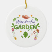 Grappig Plant Lover Gift voor Vrouwen Tuiniers Keramisch Ornament (Voorkant)