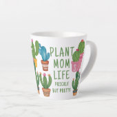 Grappig Plant Mom Life Prickly Cactus Latte Mok (Rechterhoek)