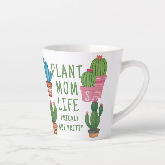 Grappig Plant Mom Life Prickly Cactus Latte Mok (Rechts)