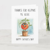 Grappig Plant Pap Bedankt Pun Vaderdag Kaart (Voorkant)