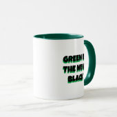 Grappig Plant Pun | Groen is het nieuwe zwart Mok (Voorkant rechts)