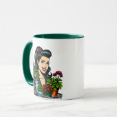 Grappig Plant Pun | Groen is het nieuwe zwart Mok (Voorkant links)