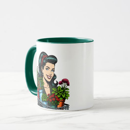 Grappig Plant Pun | Groen is het nieuwe zwart Mok (Voorkant links)