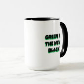 Grappig Plant Pun | Groen is het nieuwe zwart Mok (Voorkant rechts)