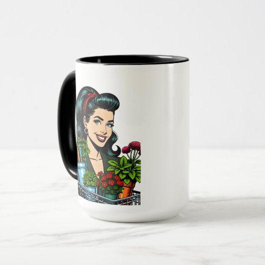 Grappig Plant Pun | Groen is het nieuwe zwart Mok (Voorkant links)