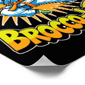 Grappig Plantaardig Ontwerp Brocco Lee in Karate A Poster (Hoek)