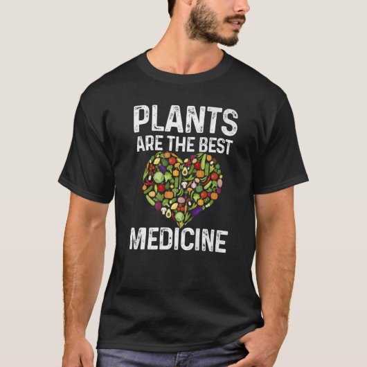 Grappig plantaardig Plant is het beste geneesmidde T-shirt (Voorkant)