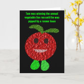 Grappig Plantaardig Wenskaart Kaart (Gele Bloem)