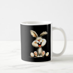 Grappig pluizig konijn met wilde vacht cute konijn koffiemok