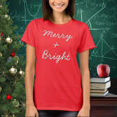 Grappig Plus Teken Wiskunde Thema Merry Bright Chr T-shirt
