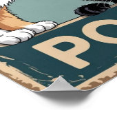 Grappig, "poep je?" Calico, Tabby & Zwarte kat Poster (Hoek)