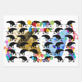 Grappig poepen hond verjaardag viering inpakpapier vel (Voorkant 2)