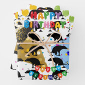 Grappig poepen hond verjaardag viering inpakpapier vel (In situ)