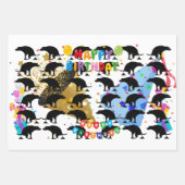 Grappig poepen hond verjaardag viering inpakpapier vel (Voorkant)