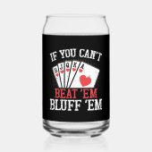 Grappig poker bluf gokken Casino Blikvorm Glas (Voorkant)