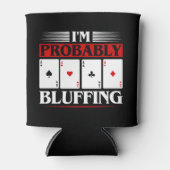 Grappig poker bluffen woord kunst gokken blikjeskoeler (Voorkant)