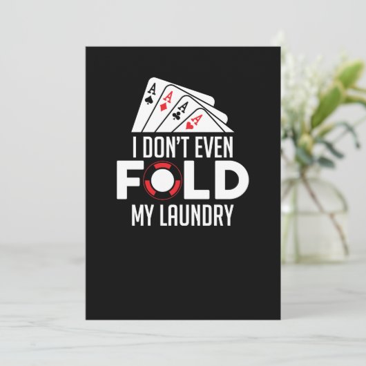 Grappig poker dat ik niet eens mijn was vul kaart (Staand voorkant)