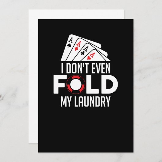 Grappig poker dat ik niet eens mijn was vul kaart (Voorkant / Achterkant)