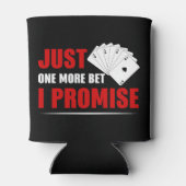 Grappig poker gewoon nog een gokje wagen blikjeskoeler (Achterkant)