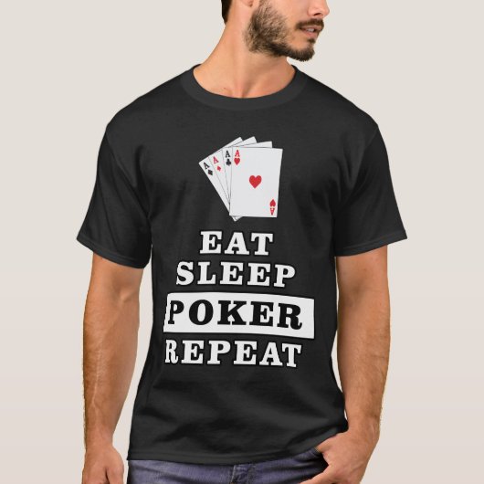 Grappig Poker Ontwerp T-shirt (Voorkant)