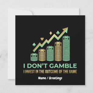 Grappig Poker Speler Shirt Ik Investeer in de Uitk Kaart