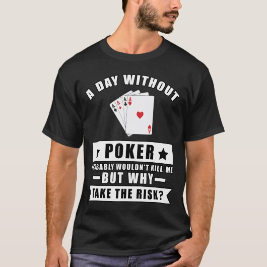 Grappig pokerontwerp t-shirt (Voorkant)