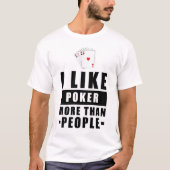 Grappig pokerontwerp t-shirt (Voorkant)