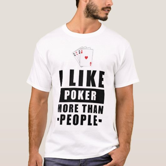 Grappig pokerontwerp t-shirt (Voorkant)