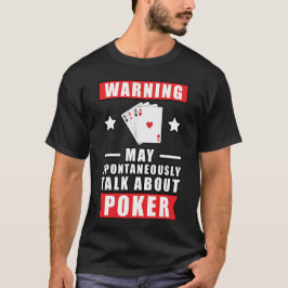 Grappig pokerontwerp t-shirt