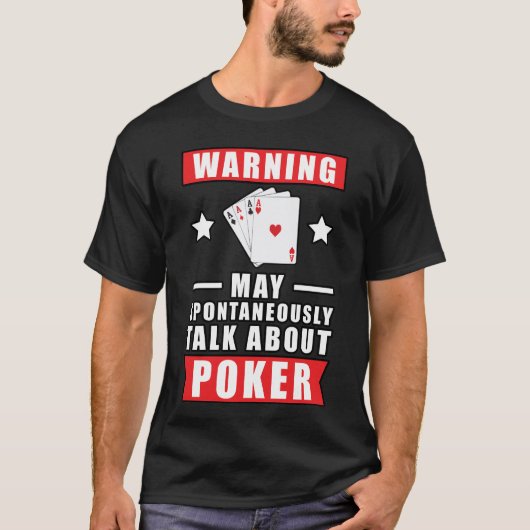 Grappig pokerontwerp t-shirt (Voorkant)