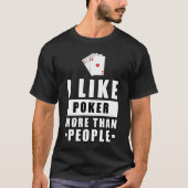 Grappig pokerontwerp t-shirt (Voorkant)