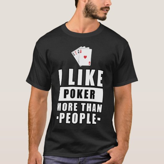 Grappig pokerontwerp t-shirt (Voorkant)